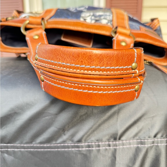 Vintage Coach Patchwork Denim and Leather Tote - Picture 6 of 16